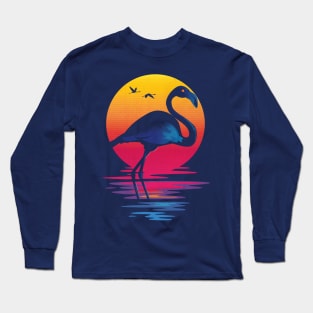 Flamingo on sunset Long Sleeve T-Shirt